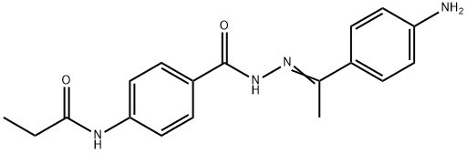 N-(4-[1-(4-AMINO-PHENYL)-ETHYLIDENE-HYDRAZINOCARBONYL]-PHENYL)-PROPIONAMIDE Struktur