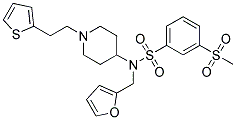 N-(2-FURYLMETHYL)-3-(METHYLSULFONYL)-N-(1-[2-(2-THIENYL)ETHYL]PIPERIDIN-4-YL)BENZENESULFONAMIDE Struktur