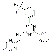 N-[(5-METHYLPYRIMIDIN-2-YL)METHYL]-2-PYRIDIN-4-YL-6-[3-(TRIFLUOROMETHYL)PHENYL]PYRIMIDIN-4-AMINE Struktur