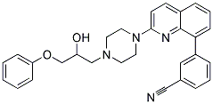 3-(2-[4-(2-HYDROXY-3-PHENOXYPROPYL)PIPERAZIN-1-YL]QUINOLIN-8-YL)BENZONITRILE Struktur