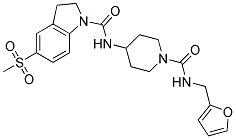 N-(1-([(2-FURYLMETHYL)AMINO]CARBONYL)PIPERIDIN-4-YL)-5-(METHYLSULFONYL)INDOLINE-1-CARBOXAMIDE Struktur