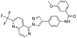 3-METHOXY-N-(4-(1-[2-(TRIFLUOROMETHYL)-1,6-NAPHTHYRIDIN-5-YL]-1H-PYRAZOL-4-YL)PHENYL)BENZAMIDE Struktur