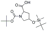 4-(TERT-BUTYL-DIMETHYL-SILANYLOXY)-PYRROLIDINE-1,2-DICARBOXYLIC ACID 1-TERT-BUTYL ESTER Structure