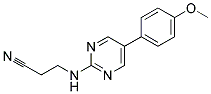 3-([5-(4-METHOXYPHENYL)PYRIMIDIN-2-YL]AMINO)PROPANENITRILE Struktur