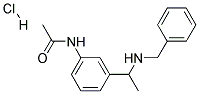 N-[3-[1-(BENZYLAMINO)ETHYL]PHENYL]ACETAMIDE HYDROCHLORIDE Struktur