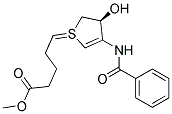 5-[(3S,4S)-4-BENZOYLAMINO-3-HYDROXY-DIHYDRO-THIOPHEN-(2Z)-YLIDENE]-PENTANOIC ACID METHYL ESTER Struktur