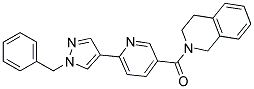 [6-(1-BENZYL-1H-PYRAZOL-4-YL)-PYRIDIN-3-YL]-(3,4-DIHYDRO-1H-ISOQUINOLIN-2-YL)-METHANONE Struktur