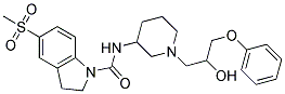 N-[1-(2-HYDROXY-3-PHENOXYPROPYL)PIPERIDIN-3-YL]-5-(METHYLSULFONYL)INDOLINE-1-CARBOXAMIDE Struktur