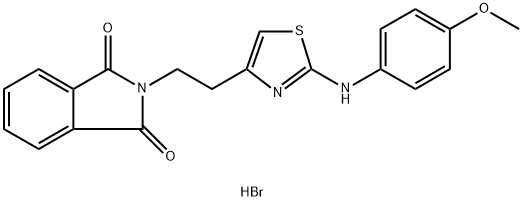 4-[2-(1,3-DIOXO-1,3-DIHYDRO-2H-ISOINDOL-2-YL)ETHYL]-N-(4-METHOXYPHENYL)-1,3-THIAZOL-2-AMINIUM BROMIDE Struktur