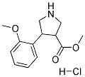 4-(2-METHOXY-PHENYL)-PYRROLIDINE-3-CARBOXYLIC ACID METHYL ESTER HYDROCHLORIDE Struktur