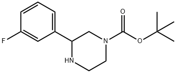 3-(3-FLUORO-PHENYL)-PIPERAZINE-1-CARBOXYLIC ACID TERT-BUTYL ESTER Struktur