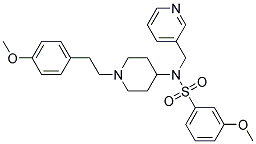 3-METHOXY-N-(1-[2-(4-METHOXYPHENYL)ETHYL]PIPERIDIN-4-YL)-N-(PYRIDIN-3-YLMETHYL)BENZENESULFONAMIDE Struktur