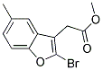 METHYL (2-BROMO-5-METHYL-1-BENZOFURAN-3-YL)ACETATE Struktur