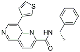 N-[(1S)-1-PHENYLETHYL]-8-THIEN-3-YL-1,6-NAPHTHYRIDINE-2-CARBOXAMIDE Struktur