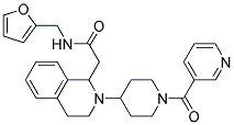 N-(2-FURYLMETHYL)-2-(2-[1-(PYRIDIN-3-YLCARBONYL)PIPERIDIN-4-YL]-1,2,3,4-TETRAHYDROISOQUINOLIN-1-YL)ACETAMIDE Struktur