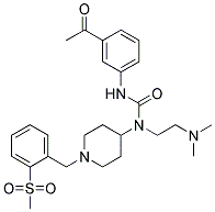 N'-(3-ACETYLPHENYL)-N-[2-(DIMETHYLAMINO)ETHYL]-N-(1-[2-(METHYLSULFONYL)BENZYL]PIPERIDIN-4-YL)UREA Struktur