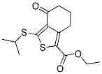 ETHYL 3-(ISOPROPYLTHIO)-4-OXO-4,5,6,7-TETRAHYDRO-BENZO[C]THIOPHENE-1-CARBOXYLATE Struktur