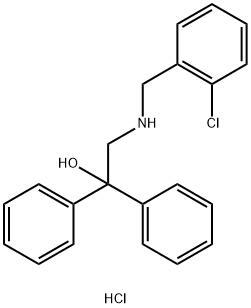 N-(2-CHLOROBENZYL)-2-HYDROXY-2,2-DIPHENYL-1-ETHANAMINIUM CHLORIDE Struktur