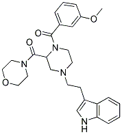 3-(2-[4-(3-METHOXYBENZOYL)-3-(MORPHOLIN-4-YLCARBONYL)PIPERAZIN-1-YL]ETHYL)-1H-INDOLE Struktur