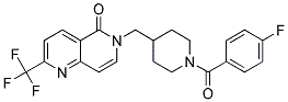 6-([1-(4-FLUOROBENZOYL)PIPERIDIN-4-YL]METHYL)-2-(TRIFLUOROMETHYL)-1,6-NAPHTHYRIDIN-5(6H)-ONE Struktur