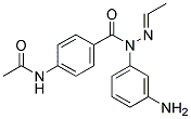 N-(4-[1-(3-AMINO-PHENYL)-ETHYLIDENE-HYDRAZINOCARBONYL]-PHENYL)-ACETAMIDE Struktur