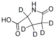 L-2-PYRROLIDINONE-3,3,4,4,5-D5-5-CARBOXYLIC ACID Struktur