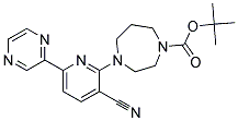 4-(3-CYANO-6-PYRAZIN-2-YL-PYRIDIN-2-YL)-[1,4]DIAZEPANE-1-CARBOXYLIC ACID TERT-BUTYL ESTER Struktur