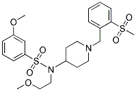 3-METHOXY-N-(2-METHOXYETHYL)-N-(1-[2-(METHYLSULFONYL)BENZYL]PIPERIDIN-4-YL)BENZENESULFONAMIDE Struktur