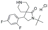 2-TERT-BUTYL-4-(2,4-DIFLUOROPHENYL)-2,8-DIAZASPIRO[4.5]DECAN-1-ONE HYDROCHLORIDE Struktur