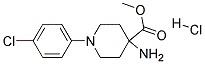 METHYL 4-AMINO-1-(4-CHLOROPHENYL)PIPERIDINE-4-CARBOXYLATE HYDROCHLORIDE Struktur