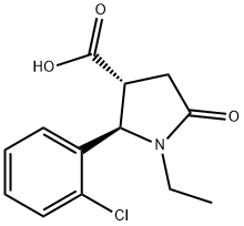 (2R,3R)-2-(2-CHLORO-PHENYL)-1-ETHYL-5-OXO-PYRROLIDINE-3-CARBOXYLIC ACID Struktur