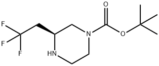 (S)-3-(2,2,2-TRIFLUORO-ETHYL)-PIPERAZINE-1-CARBOXYLIC ACID TERT-BUTYL ESTER Struktur