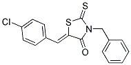 3-BENZYL-5-[1-(4-CHLORO-PHENYL)-METH-(Z)-YLIDENE]-2-THIOXO-THIAZOLIDIN-4-ONE Struktur