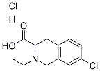 7-CHLORO-2-ETHYL-1,2,3,4-TETRAHYDRO-ISOQUINOLINE-3-CARBOXYLIC ACID HYDROCHLORIDE Struktur