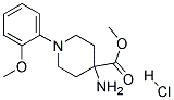 METHYL 4-AMINO-1-(2-METHOXYPHENYL)PIPERIDINE-4-CARBOXYLATE HYDROCHLORIDE Struktur