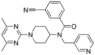 3-CYANO-N-[1-(4,6-DIMETHYLPYRIMIDIN-2-YL)PIPERIDIN-4-YL]-N-(PYRIDIN-3-YLMETHYL)BENZAMIDE Struktur