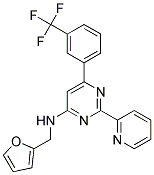 N-(2-FURYLMETHYL)-2-PYRIDIN-2-YL-6-[3-(TRIFLUOROMETHYL)PHENYL]PYRIMIDIN-4-AMINE Struktur