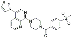 8-(4-[4-(METHYLSULFONYL)BENZOYL]PIPERAZIN-1-YL)-5-(3-THIENYL)-1,7-NAPHTHYRIDINE Struktur