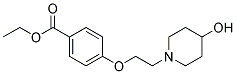 ETHYL 4-[2-(4-HYDROXYPIPERIDINO)ETHOXY]BENZENECARBOXYLATE Struktur