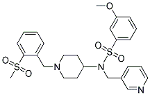 3-METHOXY-N-(1-[2-(METHYLSULFONYL)BENZYL]PIPERIDIN-4-YL)-N-(PYRIDIN-3-YLMETHYL)BENZENESULFONAMIDE Struktur