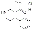 METHYL 4-PHENYLPIPERIDINE-3-CARBOXYLATE HYDROCHLORIDE Struktur