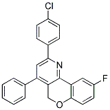 3-(4-CHLORO-PHENYL)-6-FLUORO-1-PHENYL-10H-9-OXA-4-AZA-PHENANTHRENE Struktur