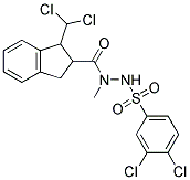 3,4-DICHLORO-N'-{[1-(DICHLOROMETHYL)-2,3-DIHYDRO-1H-INDEN-2-YL]CARBONYL}-N'-METHYLBENZENESULPHONOHYDRAZIDE Struktur