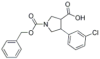 4-(3-CHLORO-PHENYL)-PYRROLIDINE-1,3-DICARBOXYLIC ACID 1-BENZYL ESTER Struktur