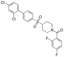 4-[(2',4'-DICHLOROBIPHENYL-4-YL)SULFONYL]-1-(2,4-DIFLUOROBENZOYL)PIPERIDINE Struktur