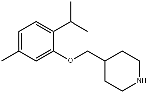 4-[(2-ISOPROPYL-5-METHYLPHENOXY)METHYL]PIPERIDINE Struktur