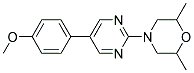 4-[5-(4-METHOXYPHENYL)PYRIMIDIN-2-YL]-2,6-DIMETHYLMORPHOLINE Struktur