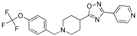 4-(5-(1-[4-(TRIFLUOROMETHOXY)BENZYL]PIPERIDIN-4-YL)-1,2,4-OXADIAZOL-3-YL)PYRIDINE Struktur