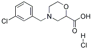 4-(3-CHLORO-BENZYL)-MORPHOLINE-2-CARBOXYLIC ACID HYDROCHLORIDE Struktur