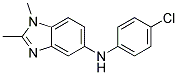 (4-CHLORO-PHENYL)-(1,2-DIMETHYL-1H-BENZOIMIDAZOL-5-YL)-AMINE Struktur